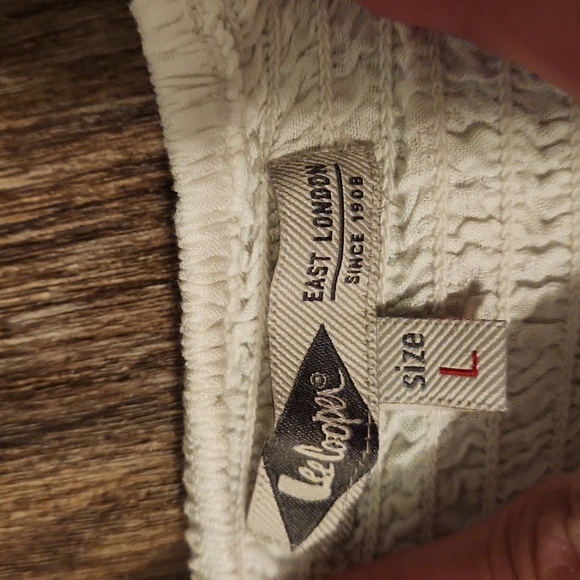 Lee Cooper East London Women's White Button-Up Bubble Sleeve Top Sz L - Picture 7 of 7